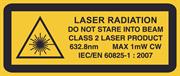 Class II laser safety label