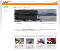 Spatial laser measurement website screenshot