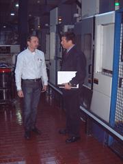 Markus Forster, works manager of ZBG, and Michael Vogt, Renishaw Gmbh