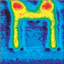 Raman stress image on a semiconductor
