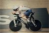 Hope Lotus track bike 2024 - Ed Clancy OBE on banking close up