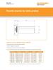 Parallel shanks for lathe probes data sheet