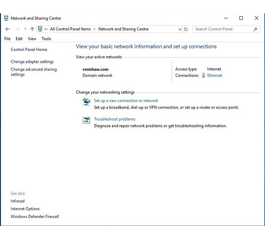 Technical drawing: Technical drawing: Setting the IP address of the PC 2