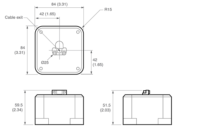PH20 80 mm square quill adaptor