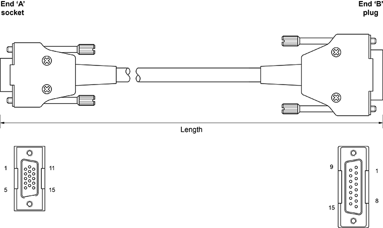Technical drawing: Technical drawing: High speed communications cable
