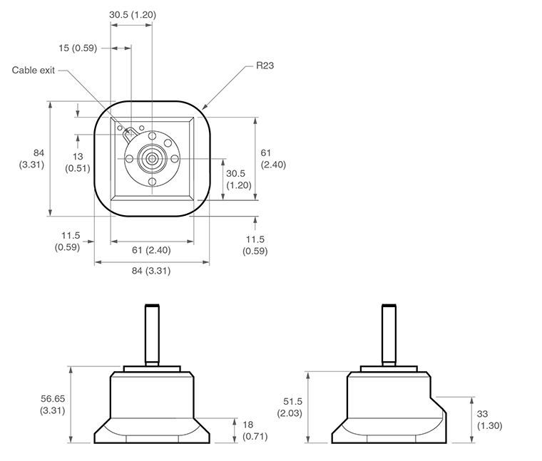 PH20 shank mounting dimensions