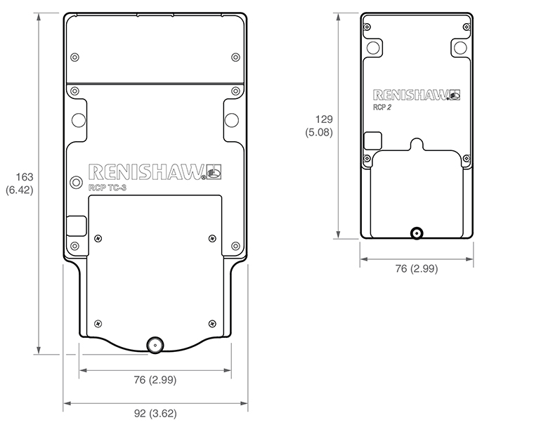 RCP TC-3 and RCP2 - dimensions