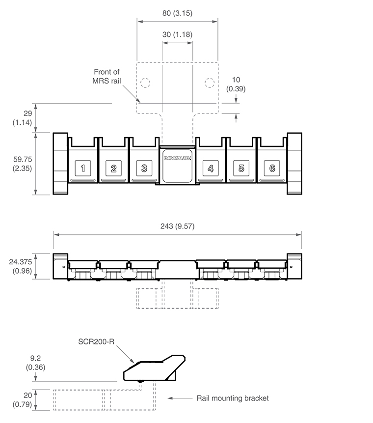 SCR200-R dimensions