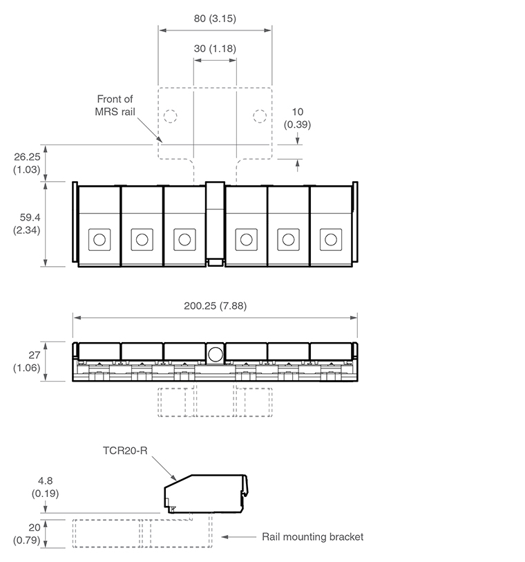 TCR20-R dimensions