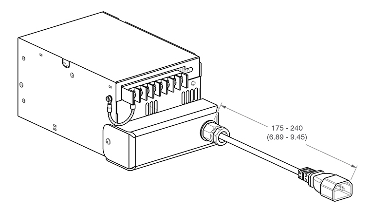 PSU - dimensions - cable length