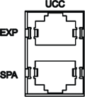 Technical drawing: Technical drawing: UCC - EXP - RJ45 socket