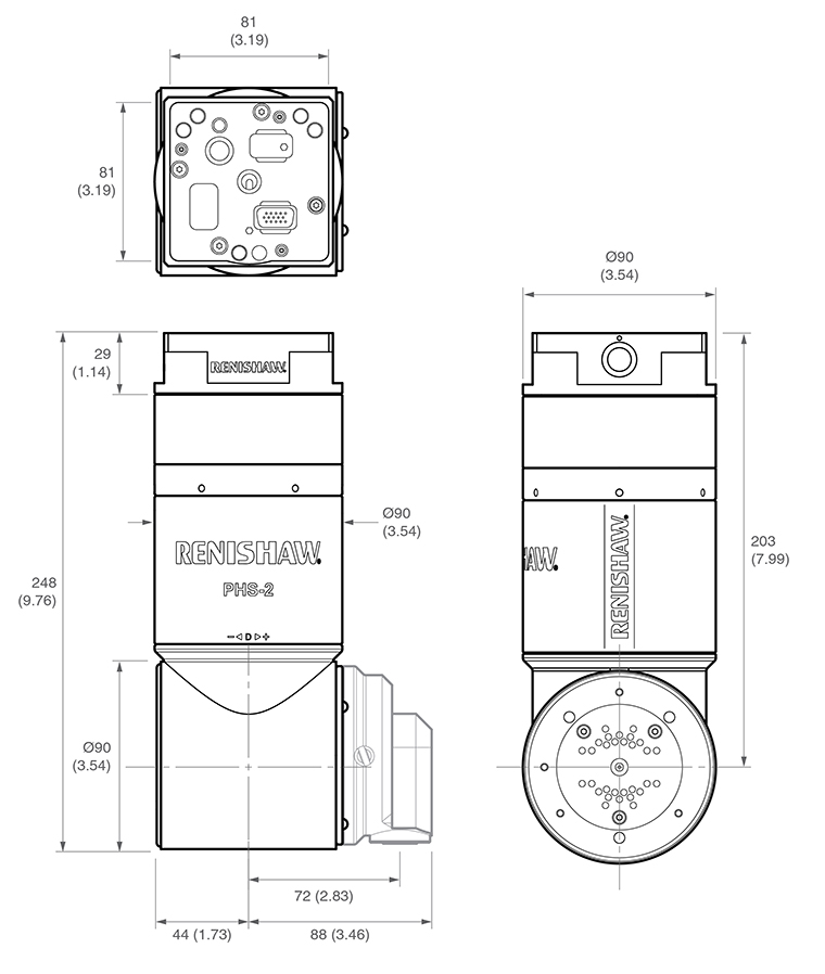 PHS-2 - dimensions - no arms