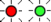 Red and green flashing LEDs
