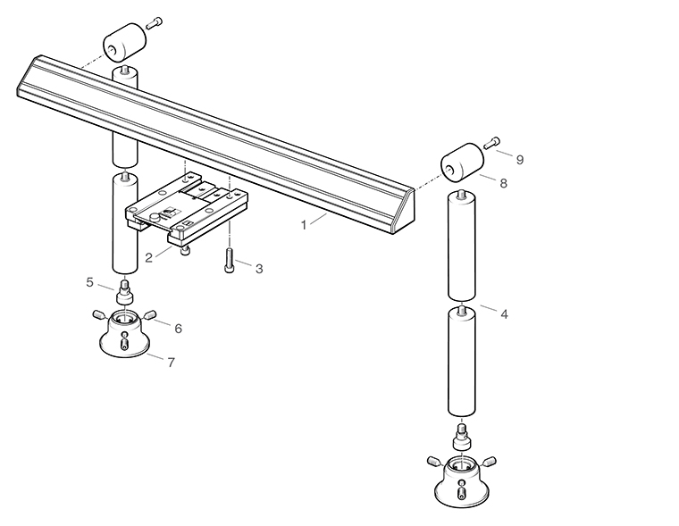 Components of MRS modular rack system