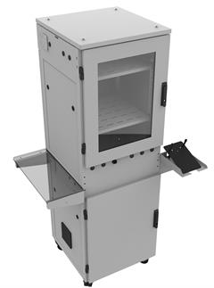 Kiosk workstation - side shelf and MCU