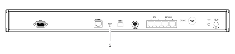 UCC T3-2 rear panel - reset button