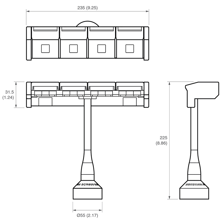 SCR600 dimensions