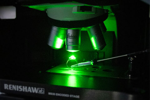 inVia confocal Raman microscope analyses a gem stone