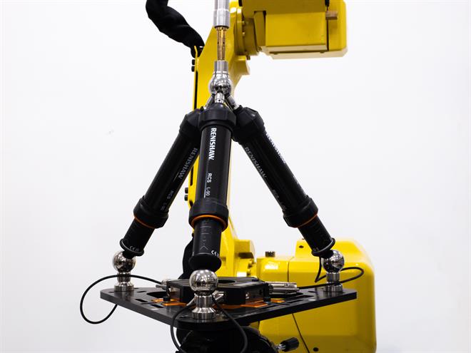 雷尼绍工业自动化专用机器人诊断系统RCS T-90（安装在正在工作的机器人单元内部）。