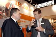 Ian Pearson visits Renishaw during MACH 2008
