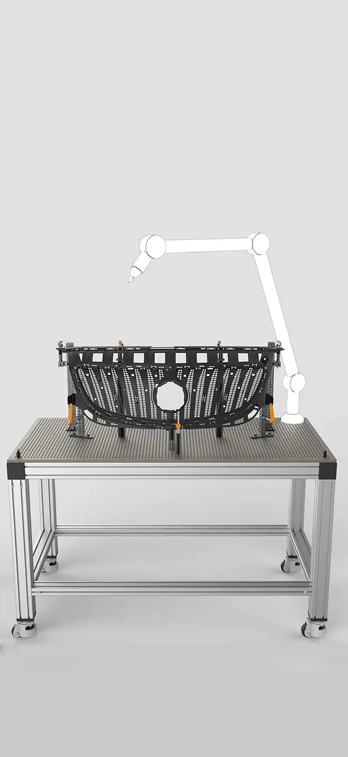 Metrology fixture table car grill