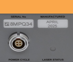 System status connector at back of RLU laser unit
