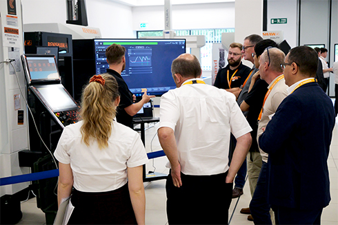Renishaw visitors receiving CARTO software suite training from Renishaw engineer
