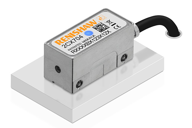 RESOLUTE absolute encoder on a white plinth
