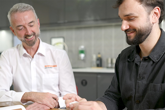 David Payne from Renishaw and Jamie Sarjeant from Occuity