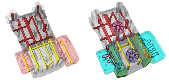 Original and improved mould