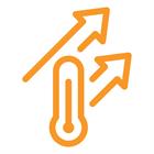 表示热膨胀的图标