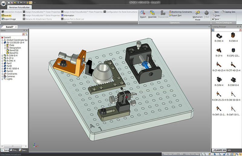 FixtureBuilder V8.0中显示的自定义夹具库