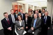 Sponsors of Trevithick Library, Cardiff University, with Carol Vorderman