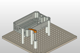 显示有夹具组合的FixtureBuilder 8.1 3D建模软件