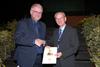Sir David McMurtry (right) receives the 2010 Nicolau Award