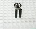 Steel part held with V magnets