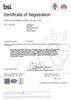 Product quality statement:  Certificate - Renishaw UK FM10671 - ISO9001