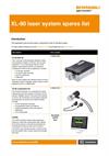 Application note:  XL-80 laser system spares list