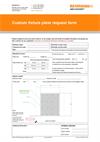 Form:  Custom fixture plate request form