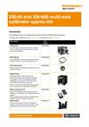 Application note:  XM-60 and XM-600 multi-axis calibrator spares list