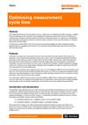 White paper:  TE413 - Optimising measurement cycle time
