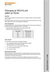 Application note:  Changing an RCU10 unit within an HC20