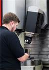 Engineer performing off-axis measurement test