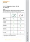 Application note:  Errors diagnosed using partial arc analysis