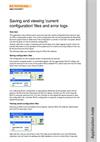 Application note:  Saving and viewing 'current configuration' files and error logs