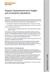 Application note:  Error budget and uncertainty calculations: Angular measurement