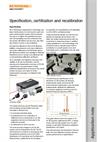 Application note:  Specification, certification, recalibration
