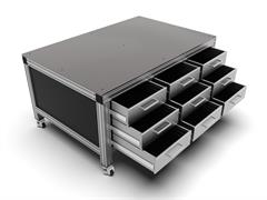 Metrology table draws out