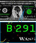 美元钞票显示炸药痕迹