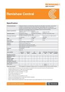 规格手册： 规格手册：规格手册：Renishaw Central